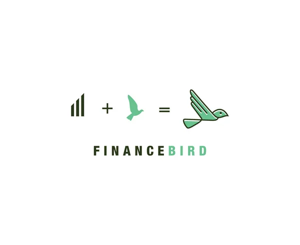 Creative Bird Vetor Logotipo Design Business Pássaro Símbolo — Vetor de Stock