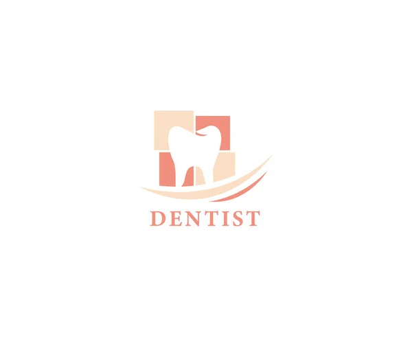 Dentista Odontologia Clínica Vetor Logotipo Design —  Vetores de Stock