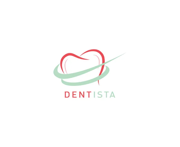 Dentista Odontologia Clínica Vetor Logotipo Design —  Vetores de Stock