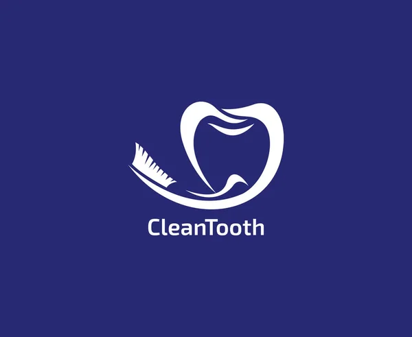 Modelo Logotipo Vetor Dentes Para Odontologia Clínica Odontológica Produtos Saúde —  Vetores de Stock