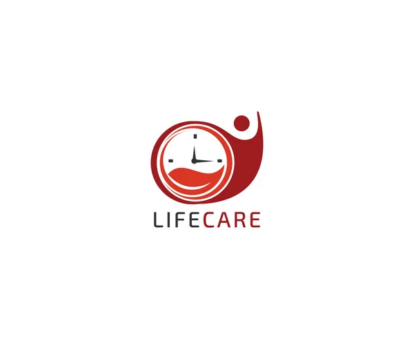 Modèle Logo Time Care Vecteur Conception Concept Design Symbole Créatif — Image vectorielle