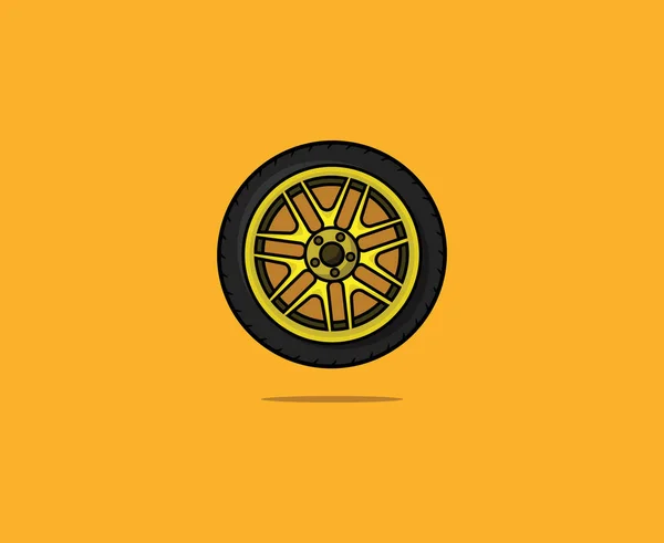 Car Tire Wheel Rim Logo Design Vector Tire Shop Logo — Stock Vector