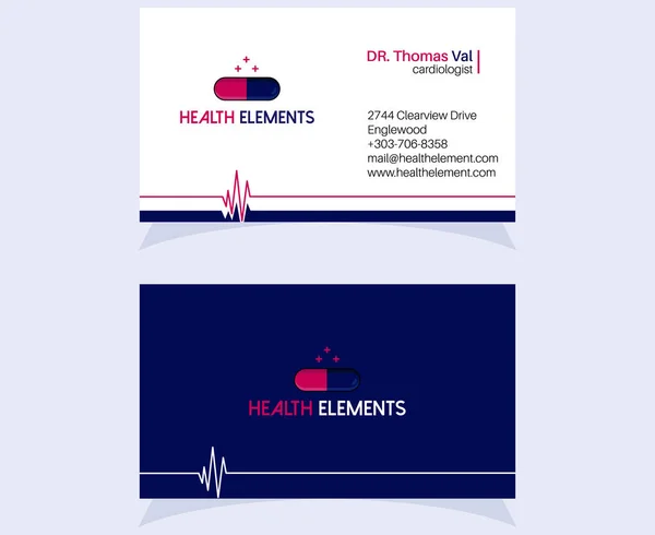 Conception Logo Capsule Concept Carte Visite Pour Santé Industrie Pharmaceutique — Image vectorielle
