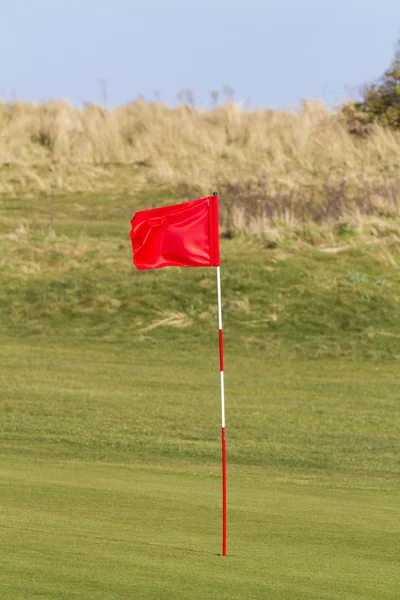 Rode golf vlag — Stockfoto
