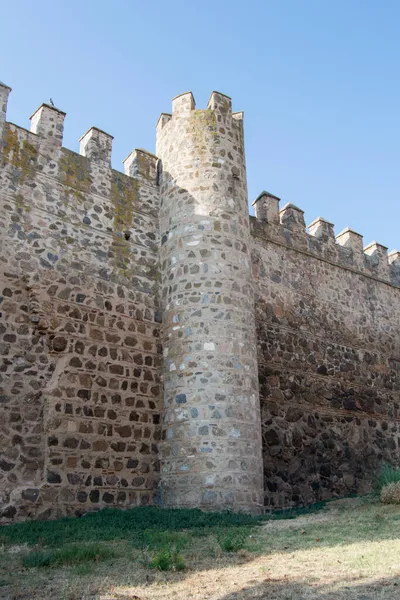 Frammento Muro Del Patrimonio Mondiale Nella Città Toledo Spagna — Foto Stock