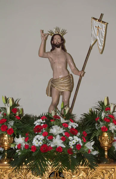 Skulptur Mit Dem Bild Der Auferstandenen Einer Kirche — Stockfoto