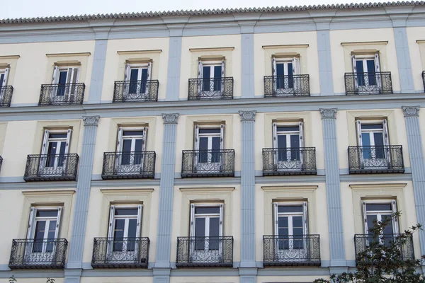 Facade Symmetrical Balconies Office Building Madrid Spain — Foto de Stock