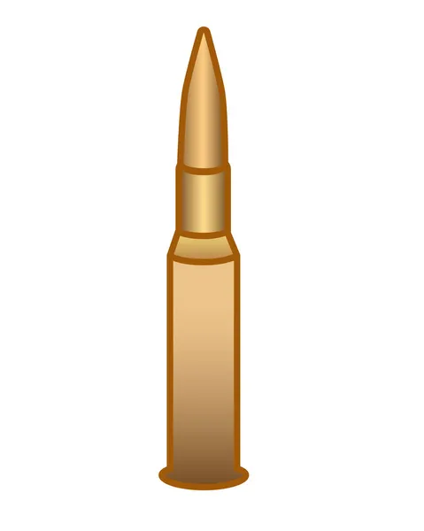 Cartuccia Arma Immagine Colori Vettoriale Segno Pittogramma Proiettile Con Una — Vettoriale Stock