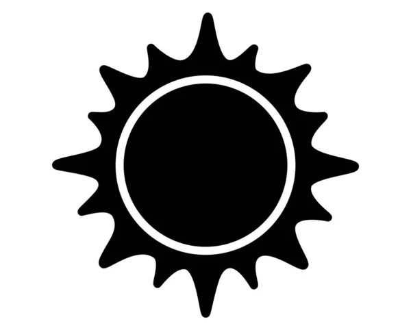 Słońce Symbol Zaćmienia Słońca Obraz Logo Lub Piktogramu Zdjęcie Zaćmienia — Wektor stockowy