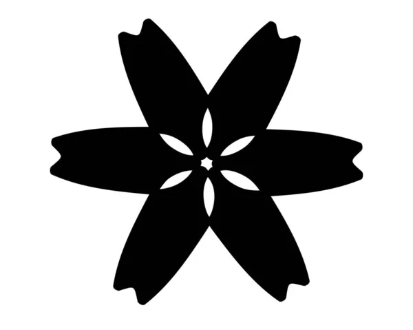 Çiçek Bir Simge Veya Simge Için Vektör Siluet Resmi Logo — Stok Vektör