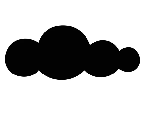 Cloud Přírodní Fenomén Vektorová Silueta Pro Logo Nebo Piktogram Znak — Stockový vektor