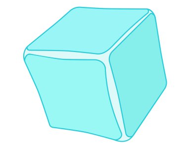 İçecekler için buz küpü - logo veya piktogram için tam renk vektör resmi. İçecekler için buz