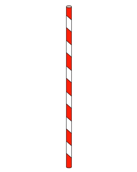Tube Boire Rayures Droites Rouge Blanc Illustration Vectorielle Couleur Image — Image vectorielle