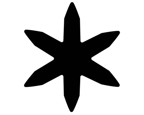 Kar Tanesi Donmuş Kristali Vektör Siluet Resim Logo Piktogram Kar — Stok Vektör