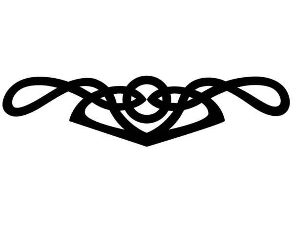 Divider Border Text Celtic Style Vector Silhouette Element Celtic Ornament — Διανυσματικό Αρχείο