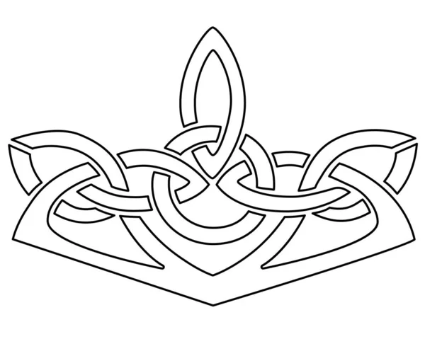 Кельтский Векторный Элемент Орнамента Векторная Линейная Картинка Раскраски Набросок Виньетка — стоковый вектор