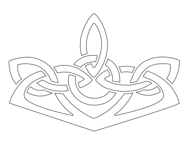 Кельтский Декоративный Элемент Векторный Линейный Элемент Окраски Кельтский Орнамент Раскраски — стоковый вектор