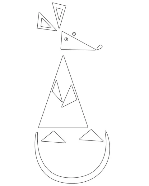 삼각형으로 만들어 기하학적 모양으로 만들어 재미있는 이었다 아이콘 페이지를 귀여운 — 스톡 벡터