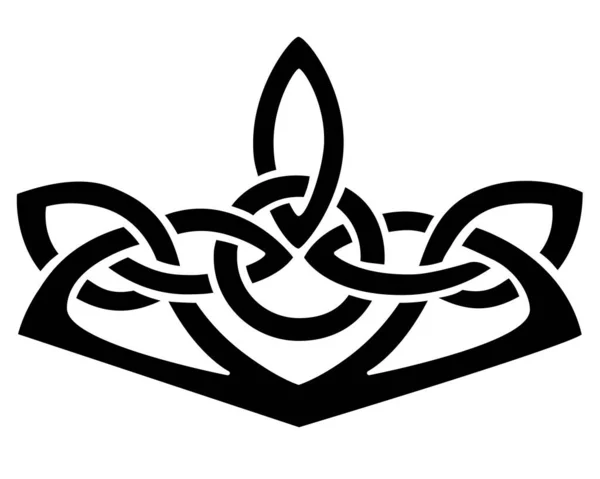 Кельтский Декоративный Элемент Векторный Силуэт Логотипа Пиктограммы Кельтский Орнамент Знака — стоковый вектор