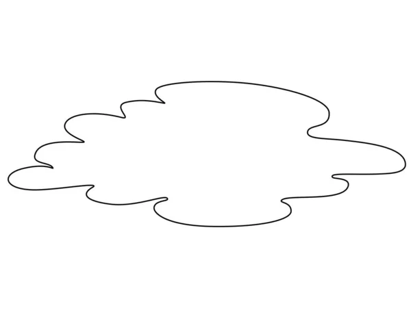 Cloud Weather Phenomenon Sign Vector Linear Picture Editable Outline Coloring — 스톡 벡터