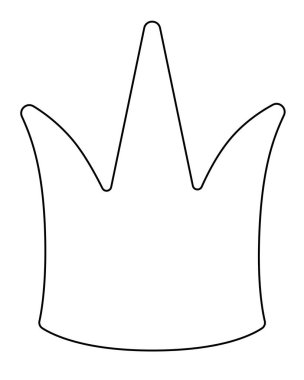 Crown. Small stylized crown - vector linear picture for coloring book, logo or pictogram. Outline. Diadem picture for coloring, icon or sign