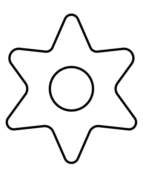 Snowflake Σημάδι Καιρικό Φαινόμενο Διάνυσμα Γραμμική Εικόνα Για Χρωματισμό Βιβλίο — Διανυσματικό Αρχείο