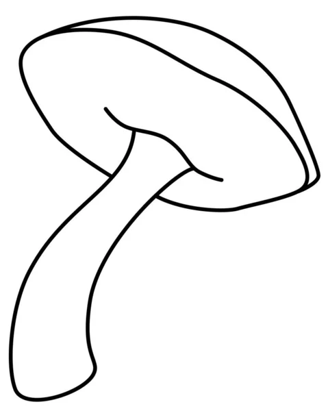 Borowik Leśny Grzyb Jadalny Rysunek Linii Wektorowej Logo Piktogramu Lub — Wektor stockowy