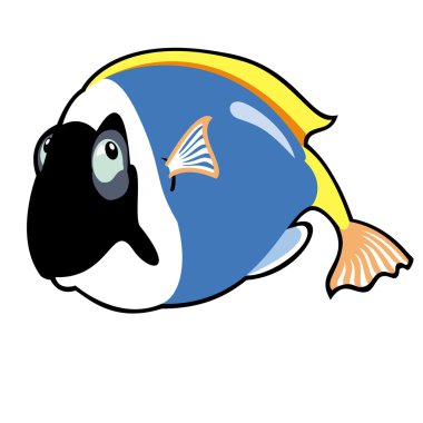 karikatür blue tang