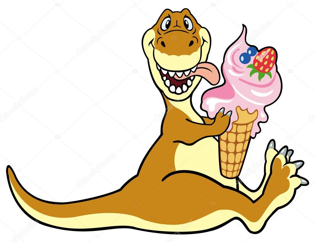 Dinosaur eating ice cream Stock Vector Image by ©insima 14520539