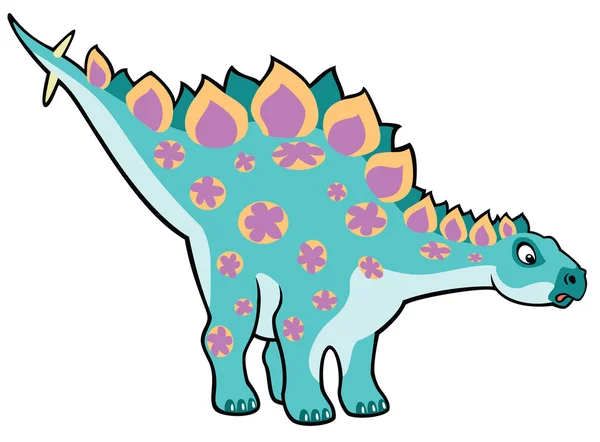 Cartoon Stegosaurus — Stock vektor