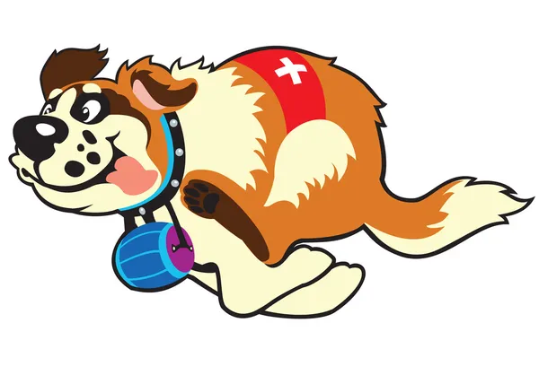 Cartoon st bernard dog — Stockvektor