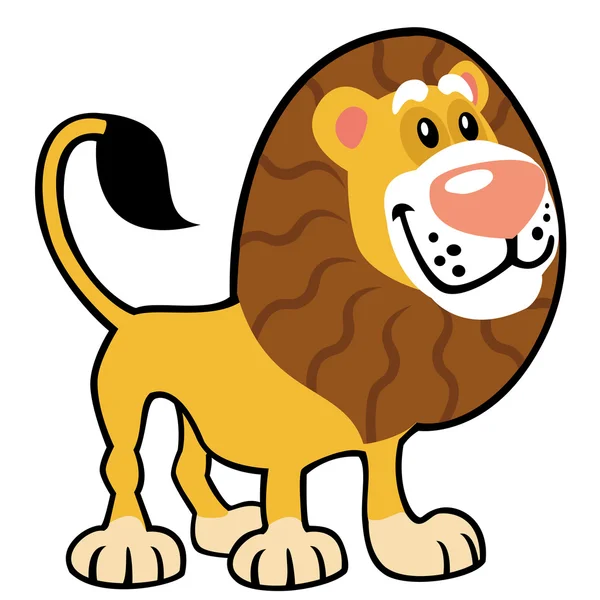 単純な幼稚なライオン — ストックベクタ