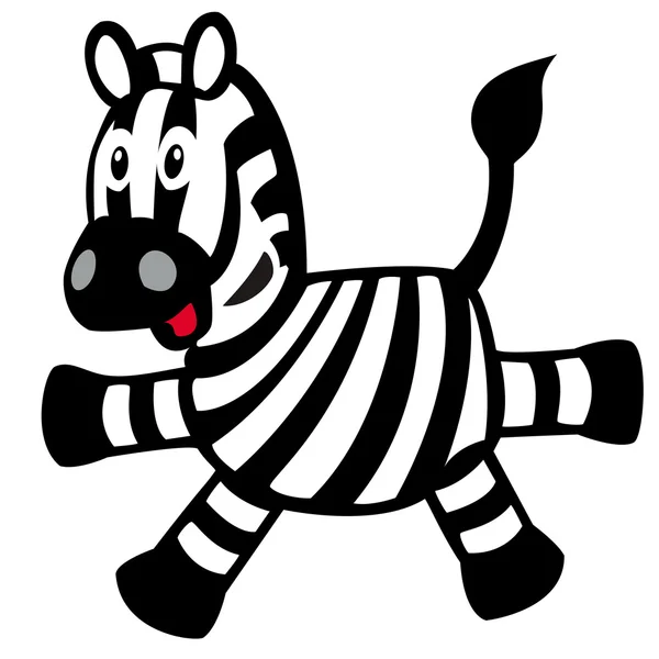 Simple childish zebra — Stock Vector