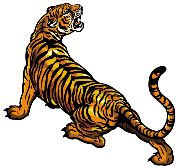 Wütender Tiger — Stockvektor