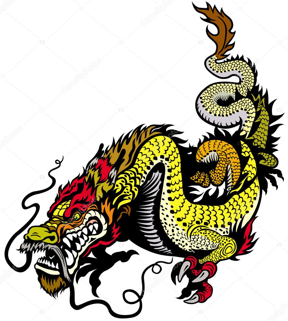 Golden Dragon Stock Vector Image by ©insima #35539545