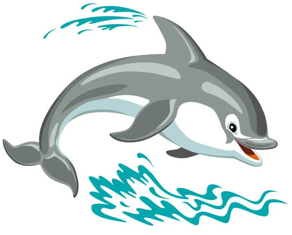 Cartoon dolfijn — Stockvector