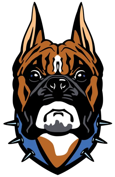 Boxer cane testa — Vettoriale Stock