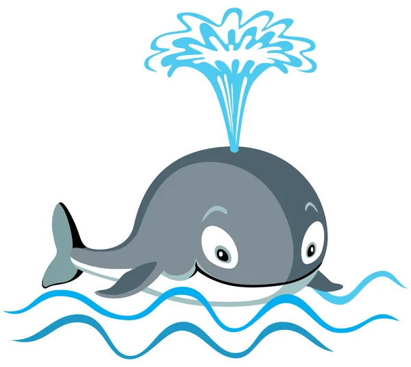 Cartoon whale — Stock Vector