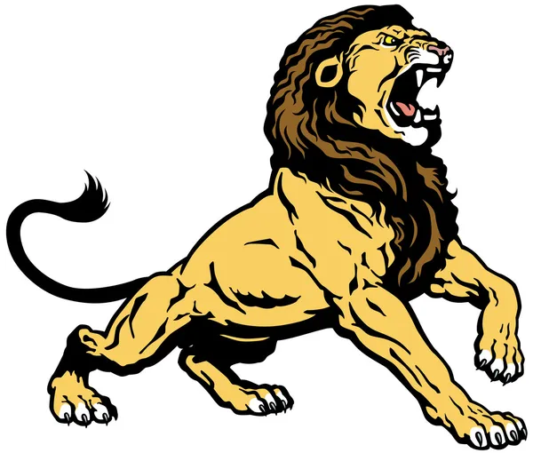 Roaring lion — Stock Vector