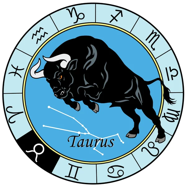 Signo zodiacal de Tauro — Vector de stock