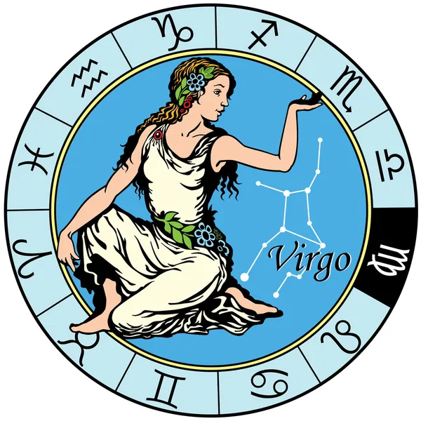 Παρθένος zodiac — Διανυσματικό Αρχείο