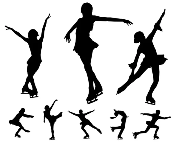 Vectores de patinaje artístico — Vector de stock