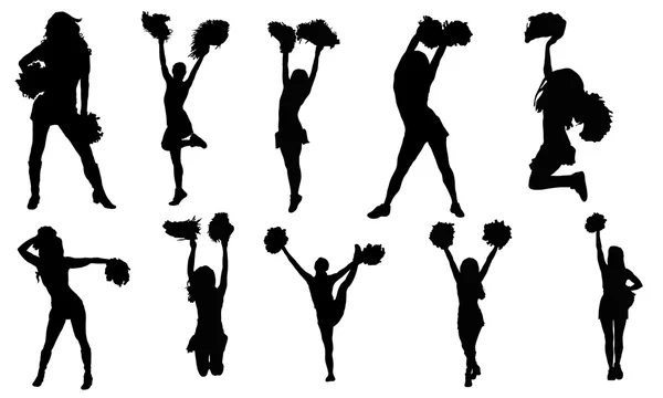 Pom-pom girls — Image vectorielle