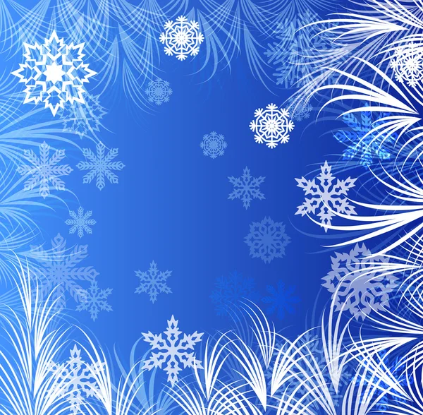 Abstract winter window ornaments vector background. — Stock Vector