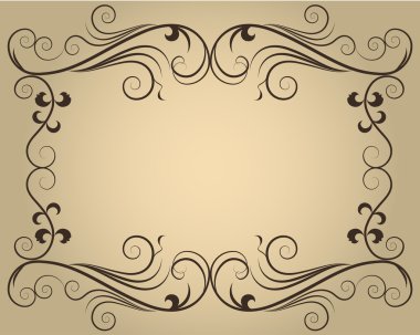 Vintage vector ornate calligraphic frame