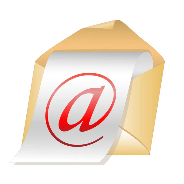 E-mail vector icon isolated on white background. — Stock Vector