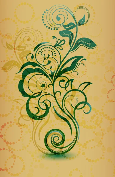 Diseño floral vintage elemento vector ilustración . — Archivo Imágenes Vectoriales