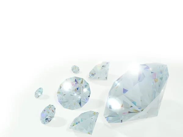 빛나는 다이아몬드 밝은 배경 — 스톡 사진