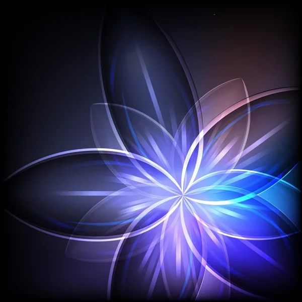 Abstract blue light flower vector background. — Stock Vector