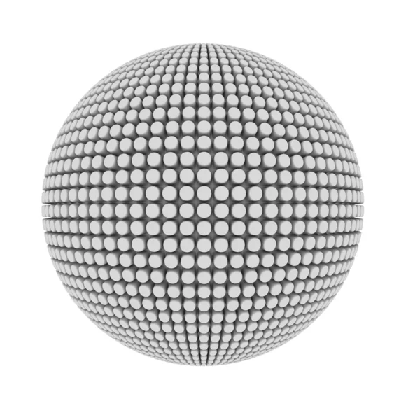 Abstract pimple covered sphere isolated on white. — Stock Photo, Image